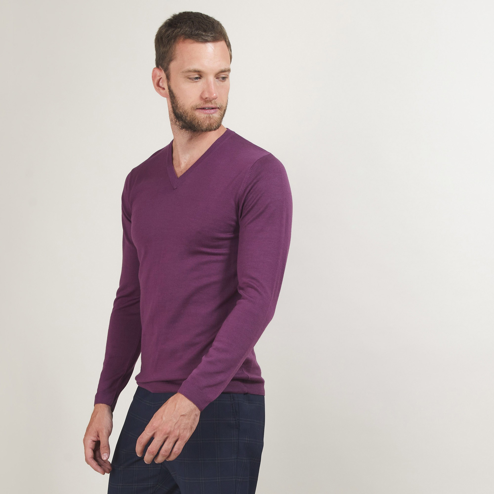 V-neck wool sweater - Badyss