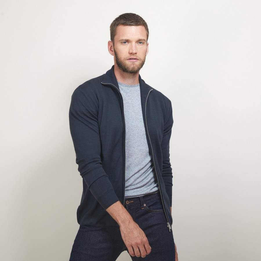 Zipped wool cardigan - Estian