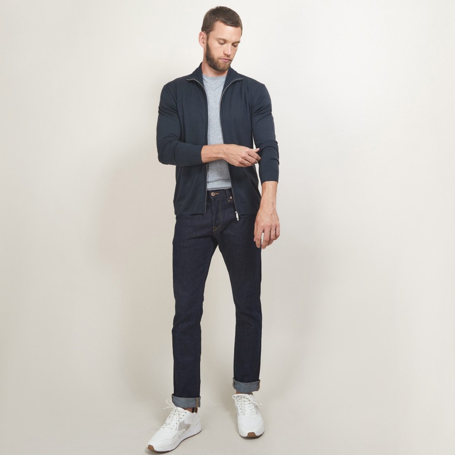 Zipped wool cardigan - Estian