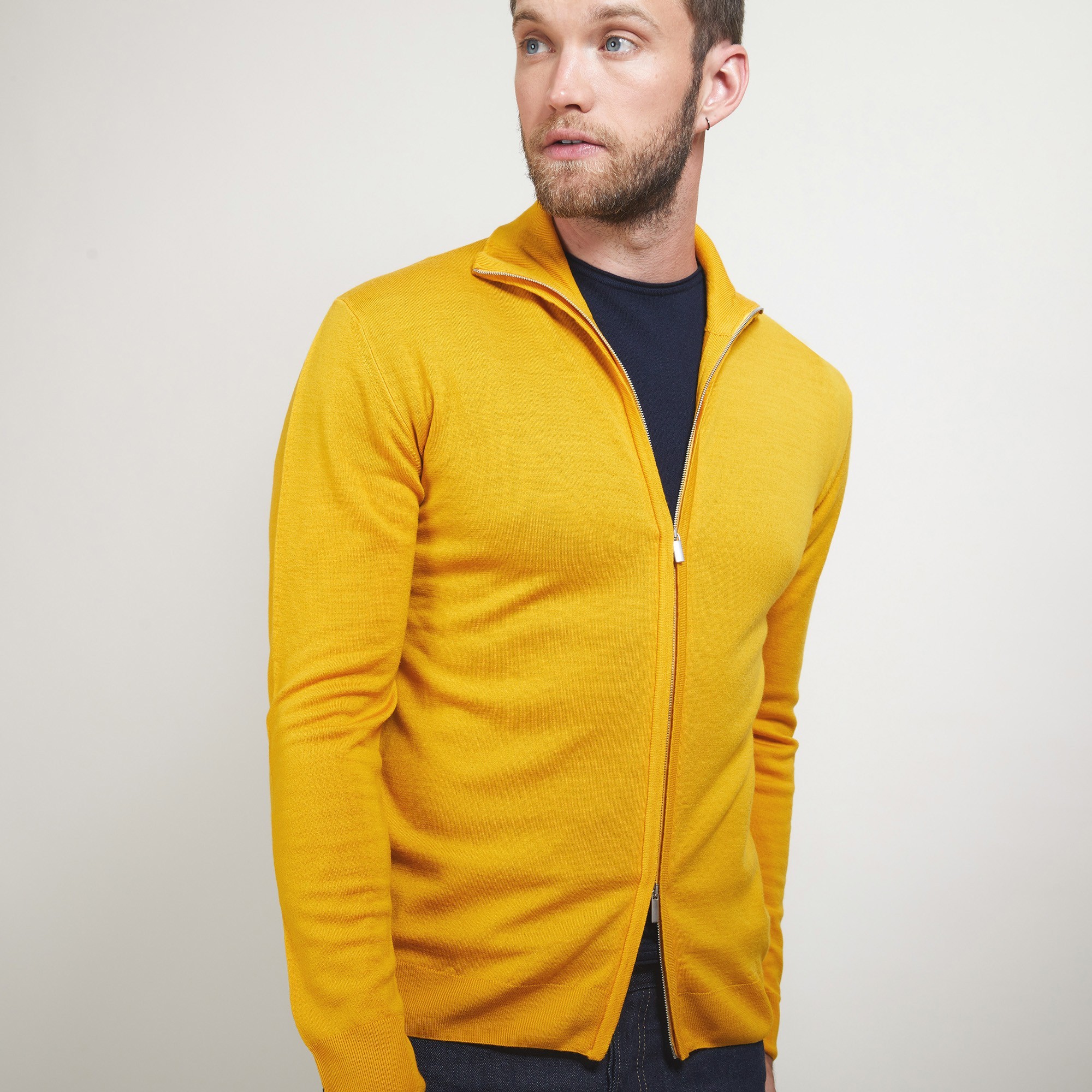 Zipped wool cardigan - Bastian