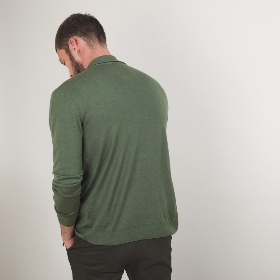 Colete de lã merino com zíper - Bastian