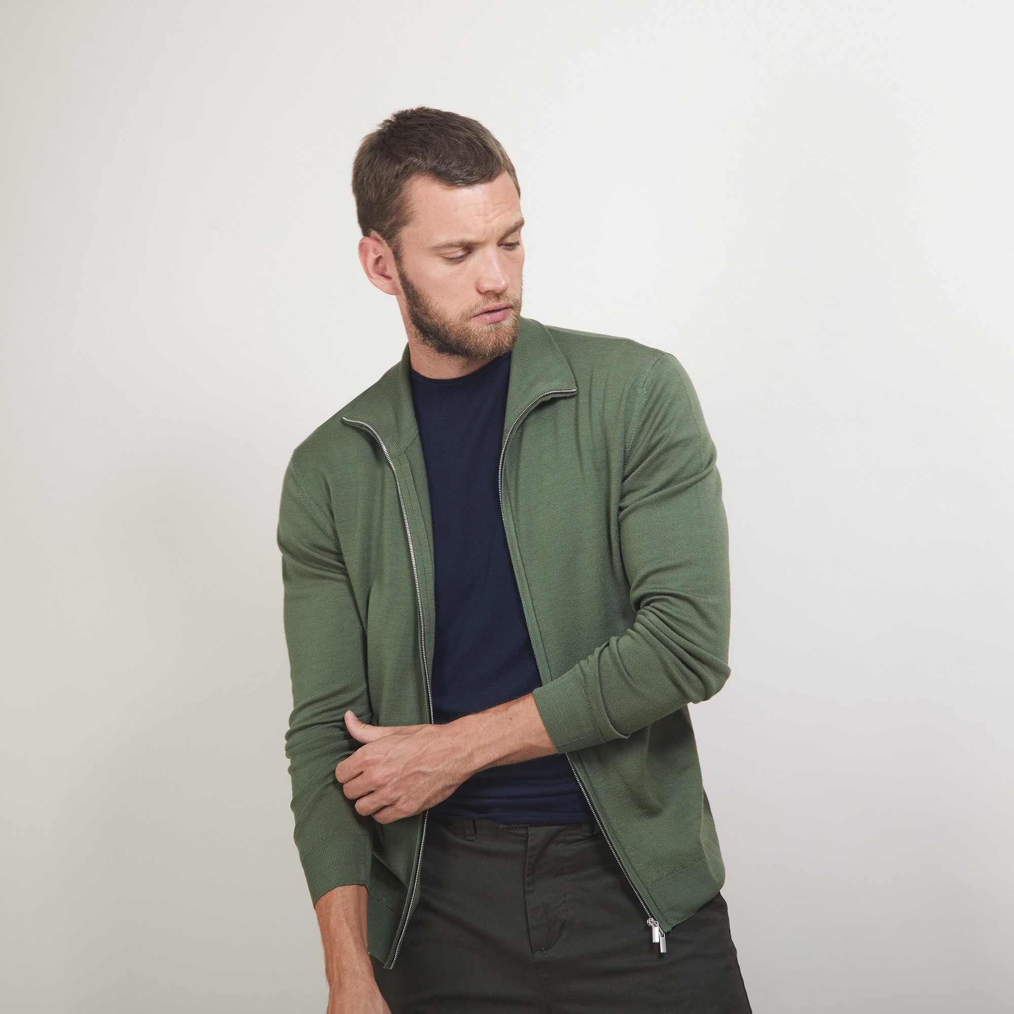Zipped wool cardigan - Bastian