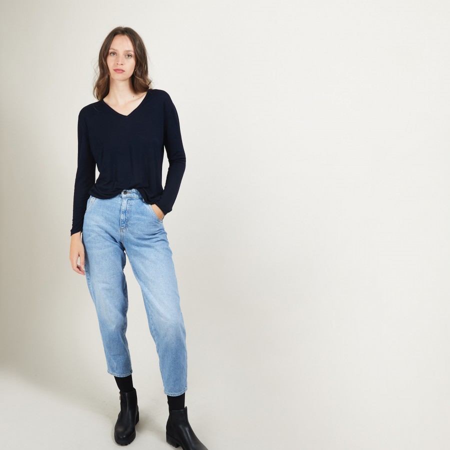 Bamboo Cashmere V-neck sweater - Barbarra