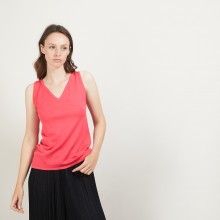 V-neck wool tank top - Blanchette