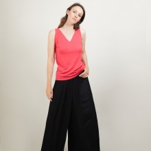 V-neck wool tank top - Blanchette