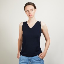 V-neck wool tank top - Blanchette