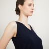 V-neck wool tank top - Blanchette