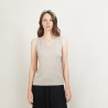 V-neck wool tank top - Blanchette