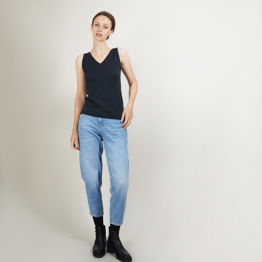 V-neck wool tank top - Blanchette