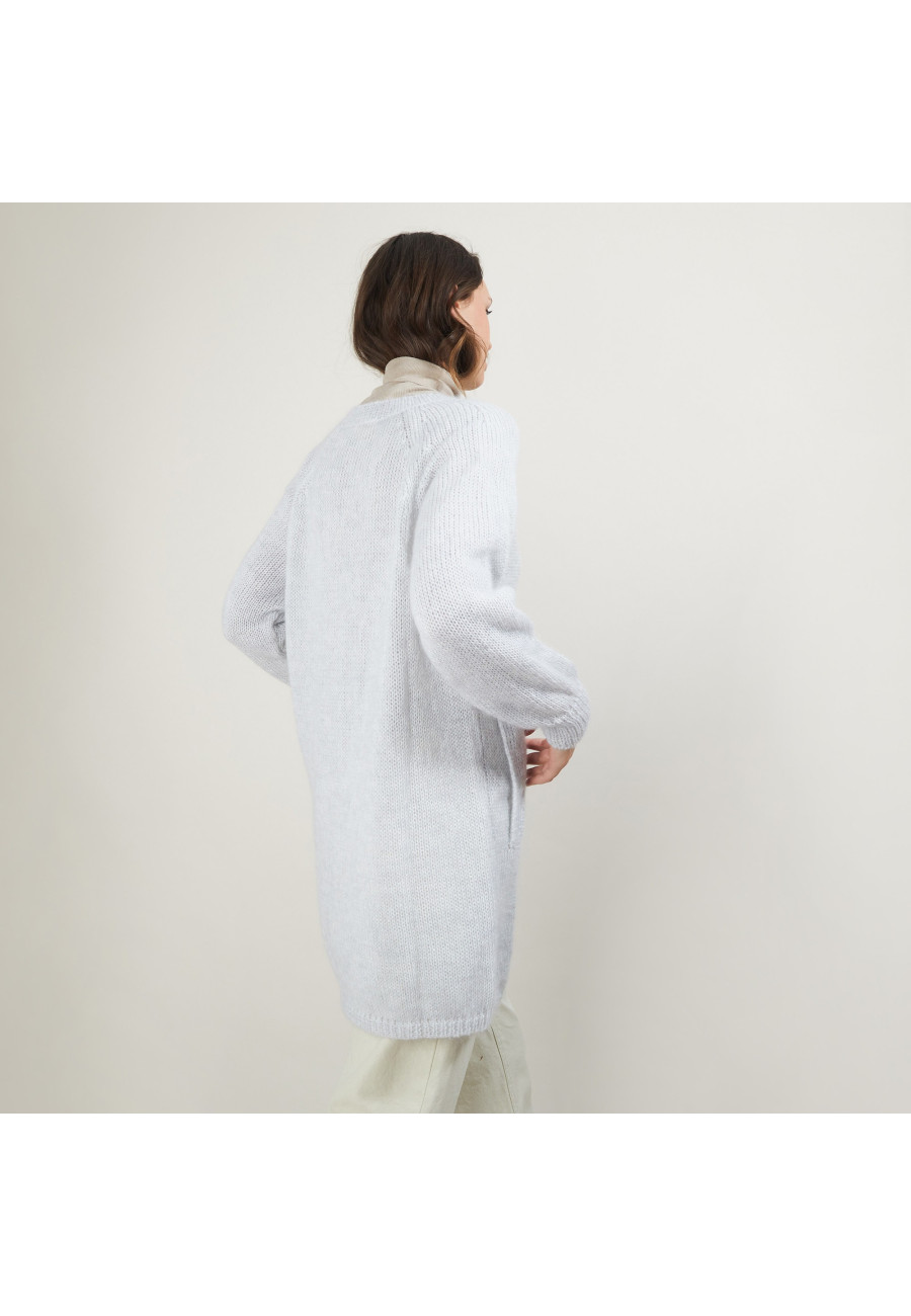 Colete longo de mohair com bolsos - Gaya