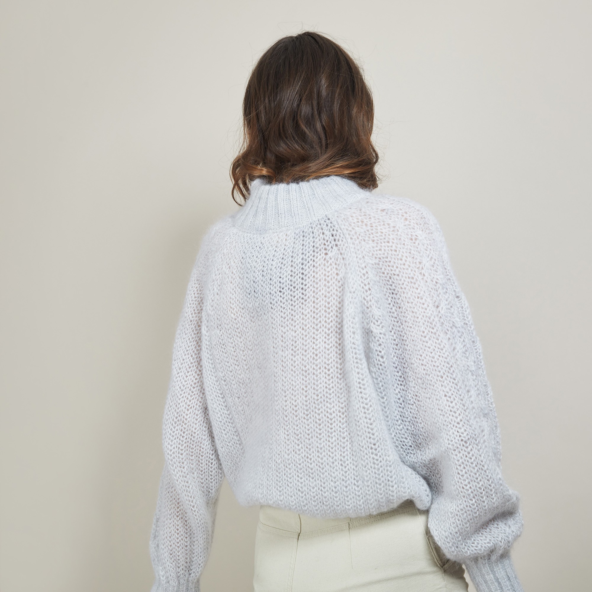 Zipped high-neck mohair sweater - Gilda