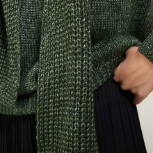 Echarpe en viscose et baby alpaga - Genu 7050 bronze - 21 Vert foncé