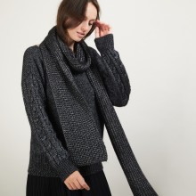 Viscose and baby alpaca scarf - Genu