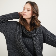 Viscose and baby alpaca scarf - Genu