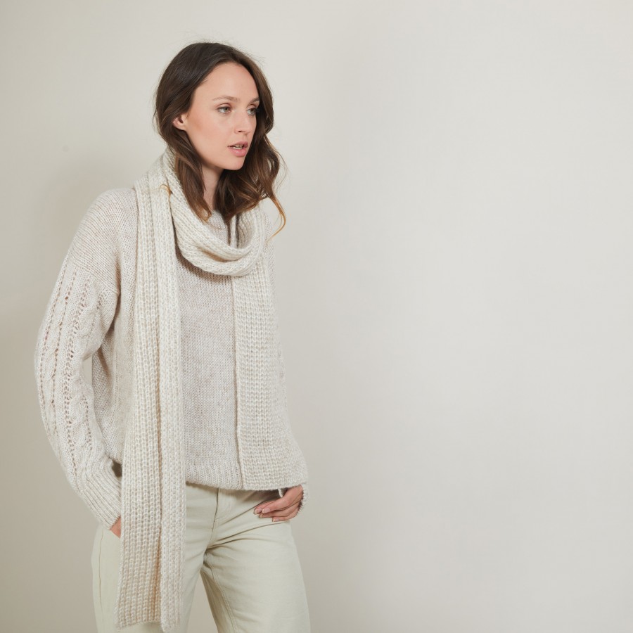 Viscose and baby alpaca scarf - Genu