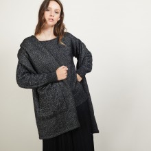 Scarf with pockets in viscose and baby alpaca - Giva