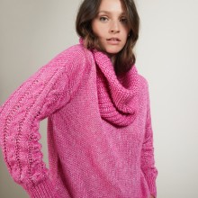 Viscose and baby alpaca neck warmer - Gulliver