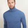 Pull col roulé en cachemire - Bruno 7041 baltique - 06 Bleu moyen
