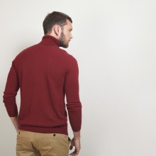Pull col roulé en cachemire - Bruno 7082 grenat - 51 Bordeaux