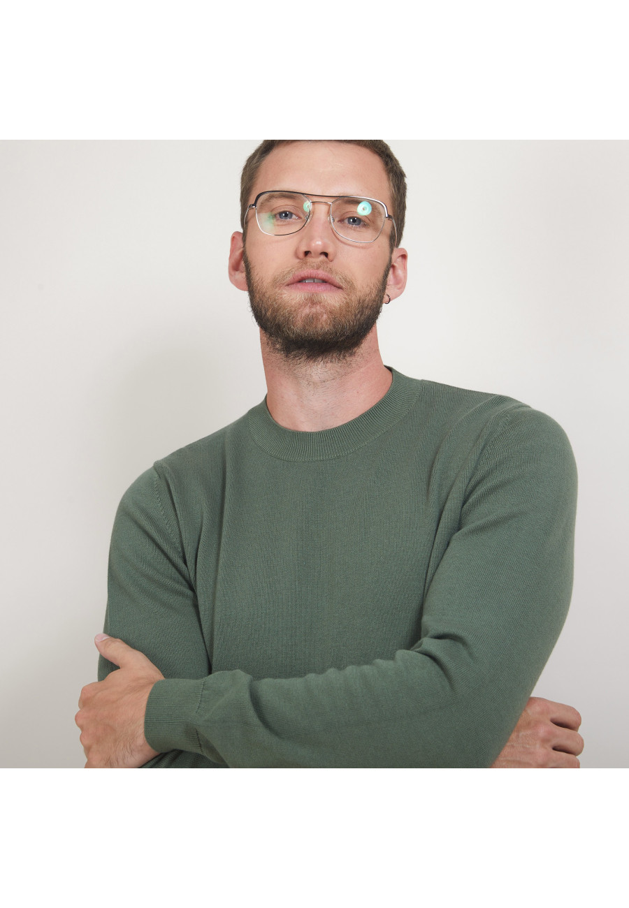 Suéter de algodão e cashmere com gola redonda - Burton