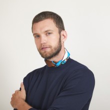 Pull col rond en coton cachemire - Burton 7040 marine - 05 Bleu marine