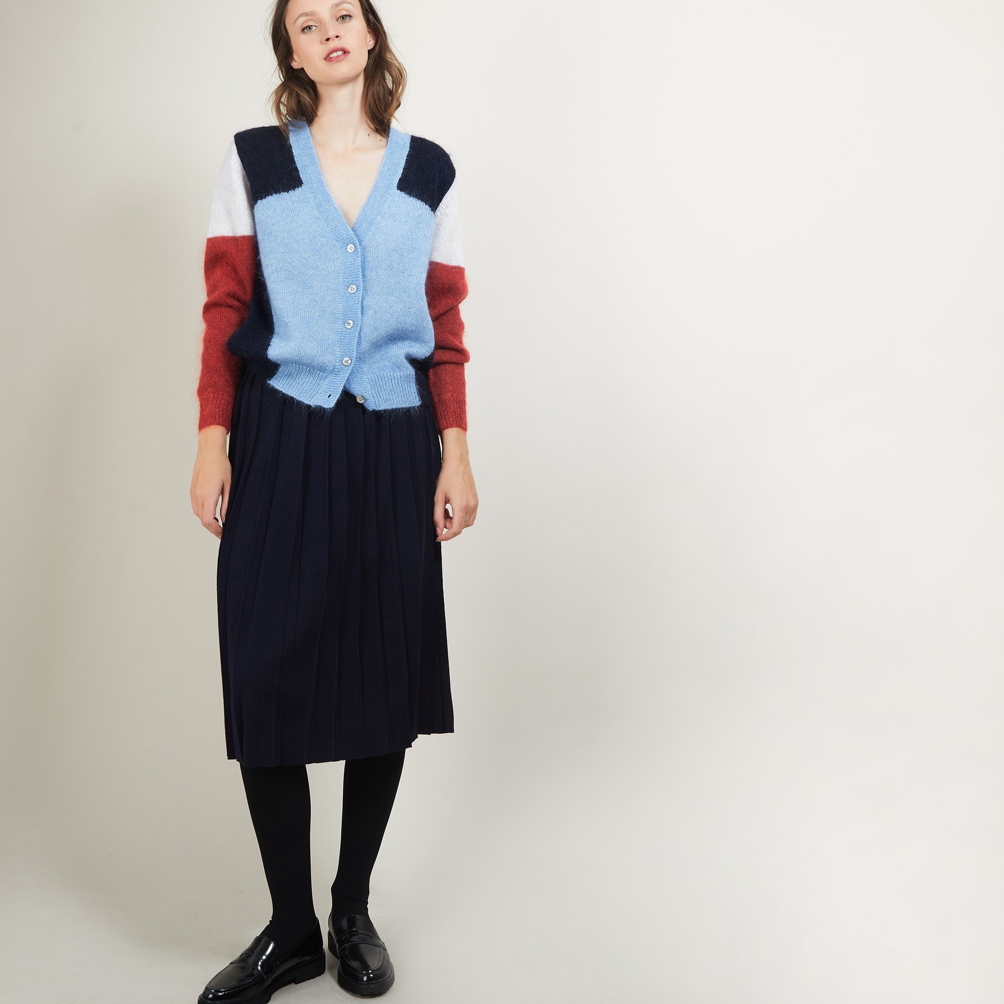 V-neck mohair cardigan - Flora