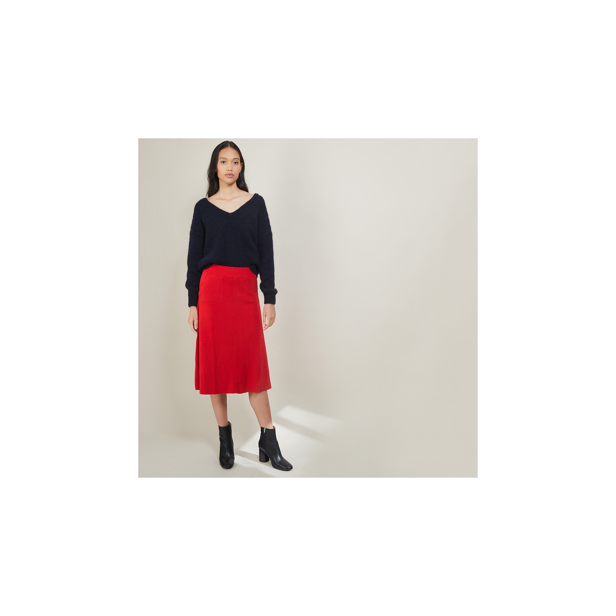 Wool skirt with pockets - Grazia