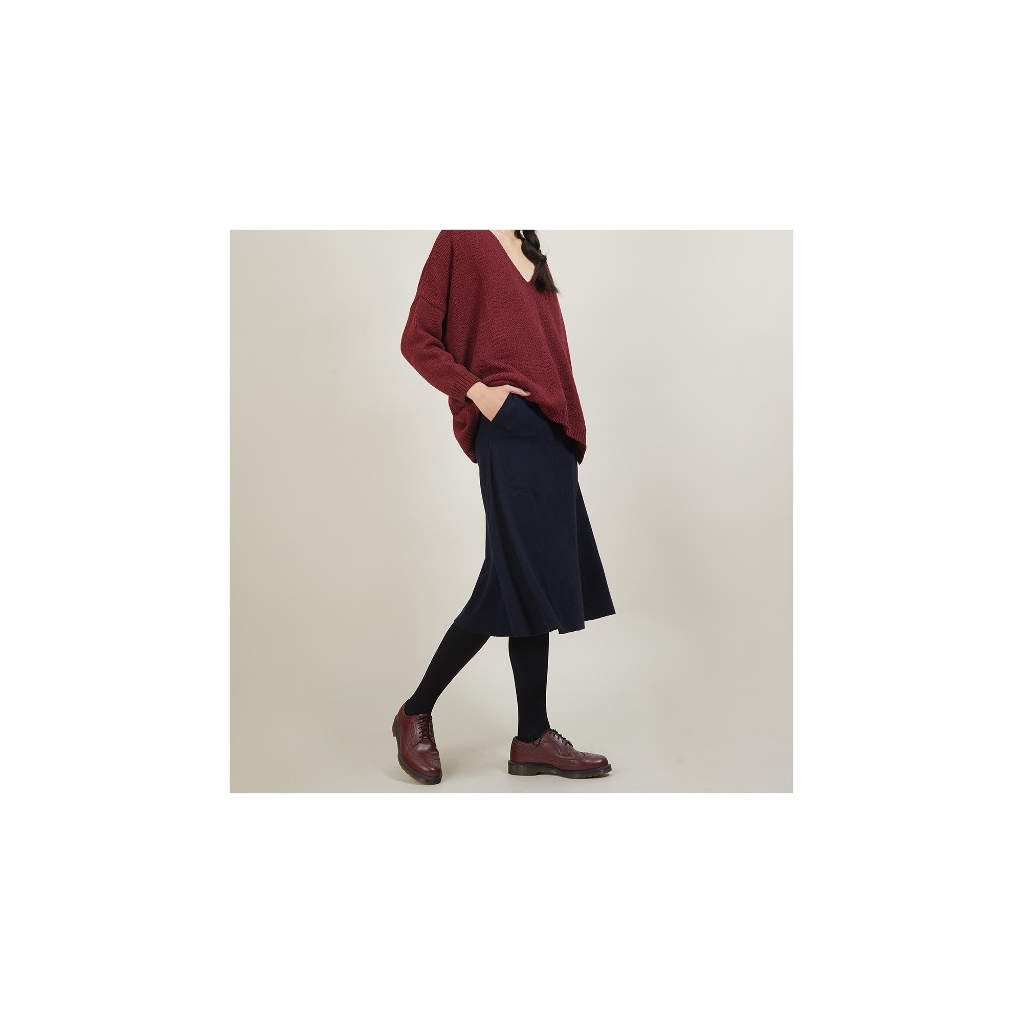 Wool skirt with pockets - Grazia