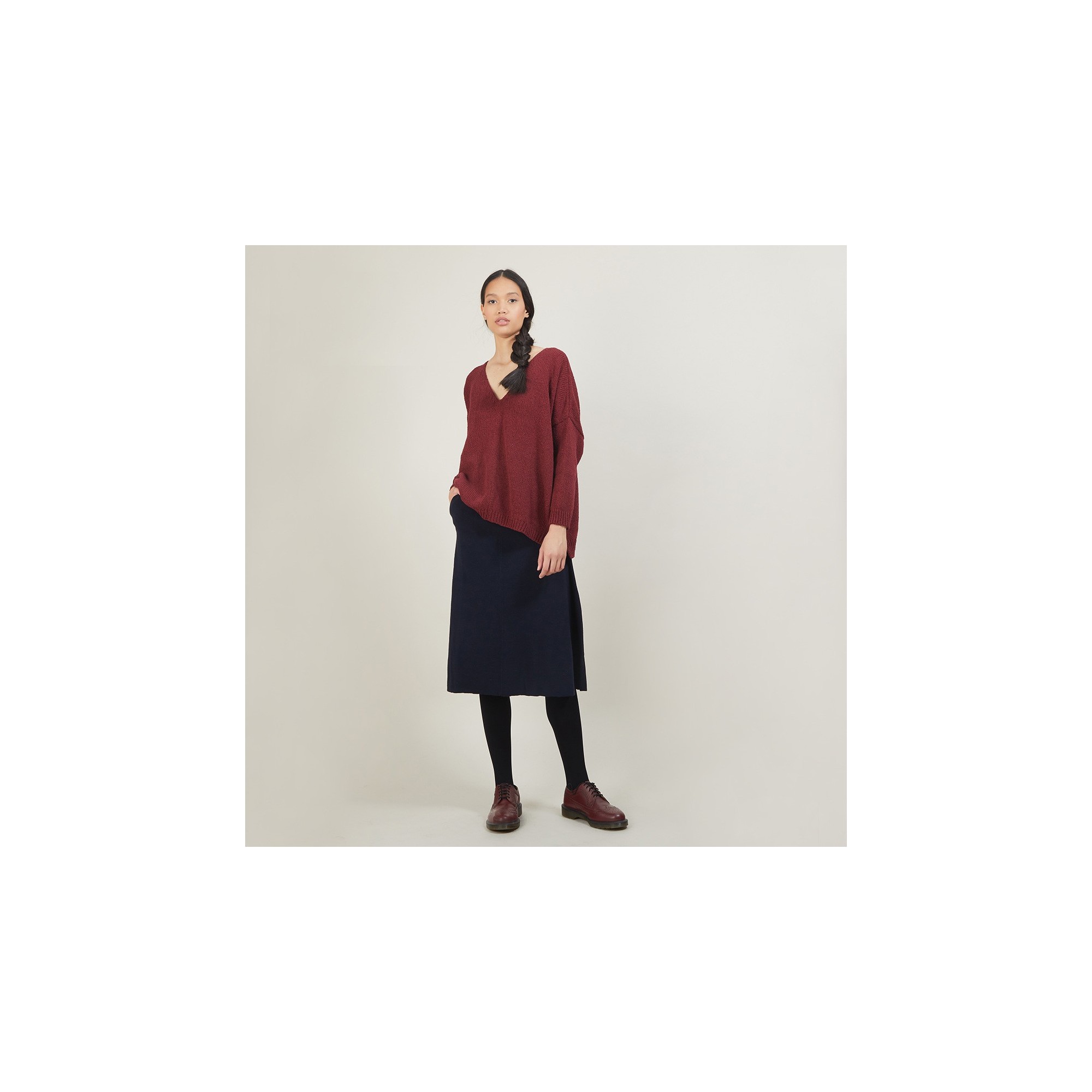 Jupe à poches en laine - Grazia