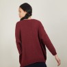 Pull ample col v en laine et soie - Baba 7002 arome - 82 Ecru