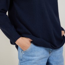 Pull boutonné au dos en cachemire - Bahia 7010 noir - 01 Noir