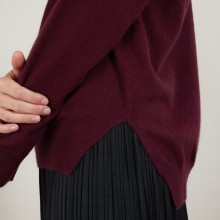 Cashmere V-neck sweater with slits - Barnabe