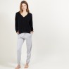 Cashmere V-neck sweater with slits - Barnabe