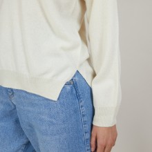 Cashmere V-neck sweater with slits - Barnabe