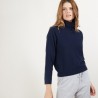 Pull emmanchures marteau en cachemire - Beverly 7040 marine - 05 Bleu marine