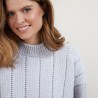 Pull col rond en laine nylon - Gustave 7013 vapeur - 77 Bleu ciel