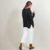 V-neck cashmere sweater with slits - Brendao