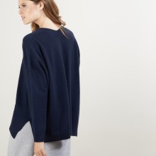 V-neck cashmere sweater with slits - Brendao