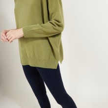 V-neck cashmere sweater with slits - Brendao