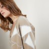 Pull à motifs géométriques en cachemire - Felix - 7103 dune/vapeur/arome - 13 Beige moyen