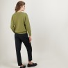 Cashmere round neck sweater with hammer armholes - Bree