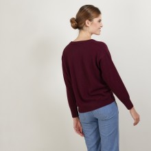 Pull col rond emmanchures marteau en cachemire - Bree 