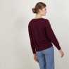 Cashmere round neck sweater with hammer armholes - Bree