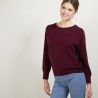 Cashmere round neck sweater with hammer armholes - Bree