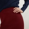 100% cashmere straight skirt.GRENADE