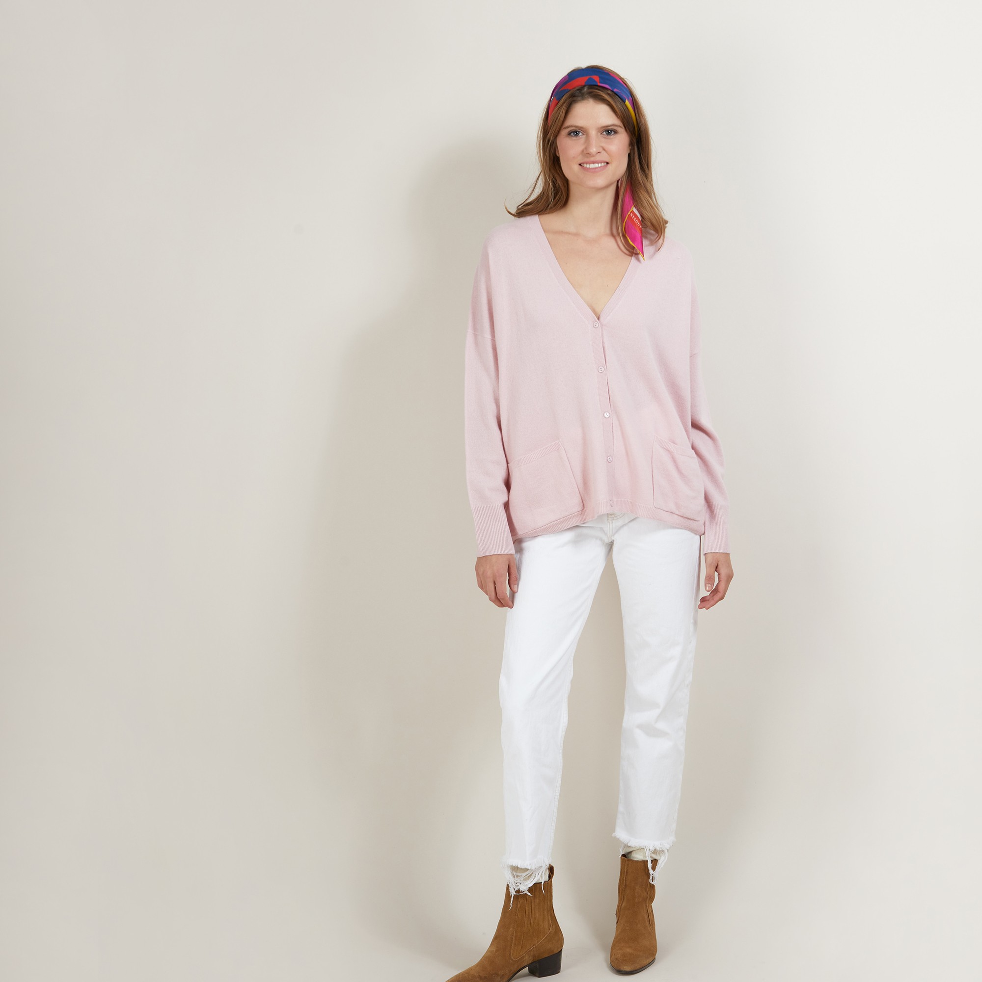 Cashmere cardigan - Brune