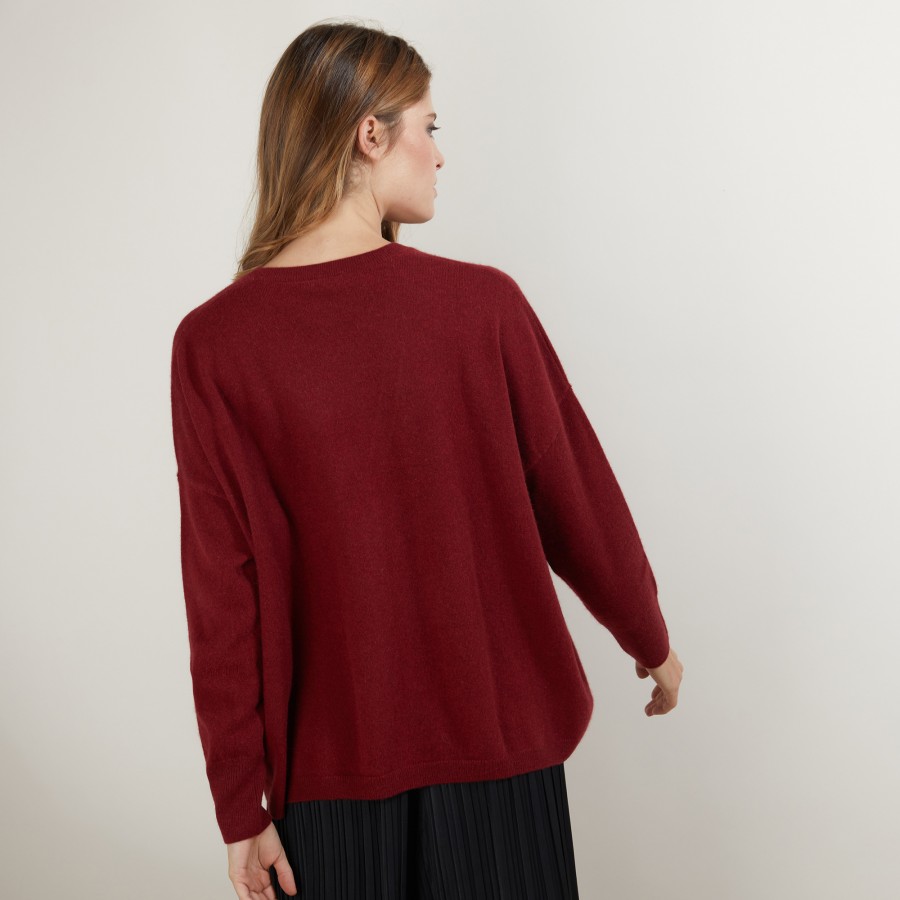 Cardigan de cashmere com decote em V - Brunne