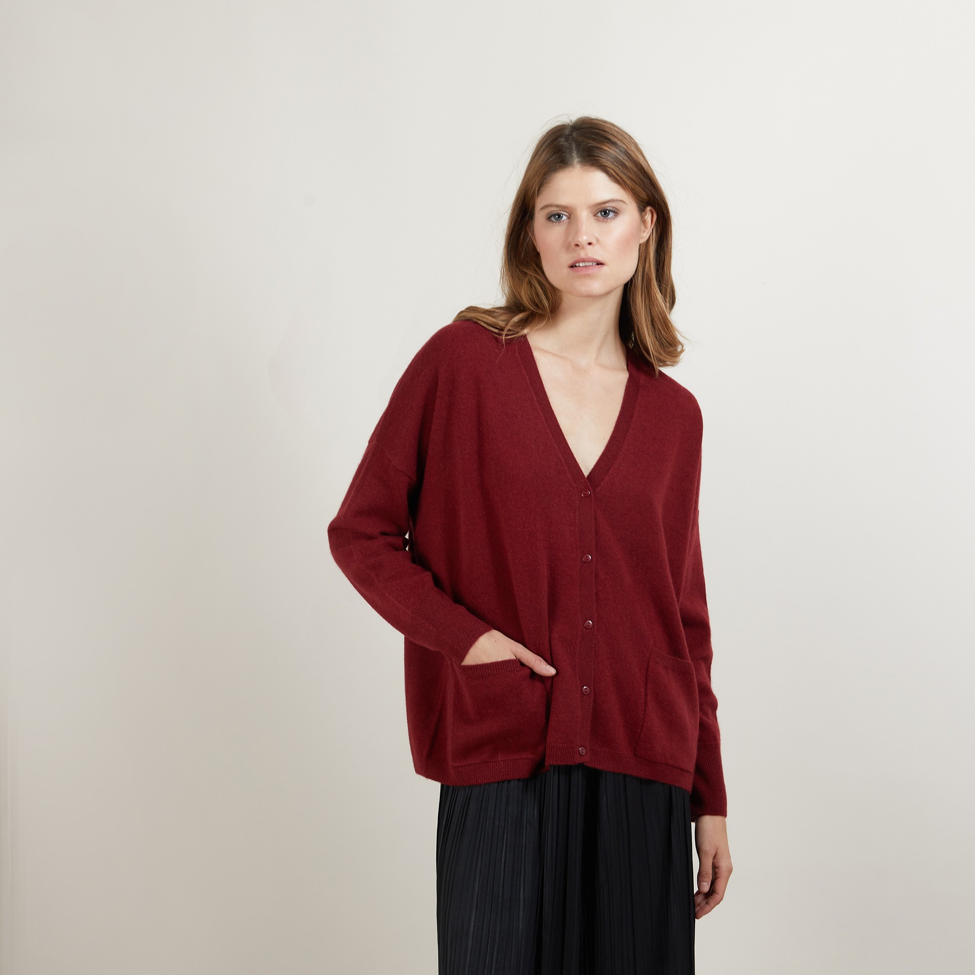 Cashmere cardigan - Brune