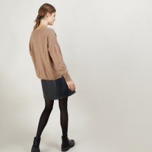 Short cashmere V-neck sweater - Balba