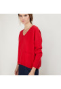 Short cashmere V-neck sweater - Balba